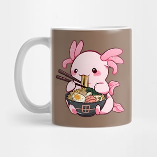 Cute Axolotl Eating Ramen Mug